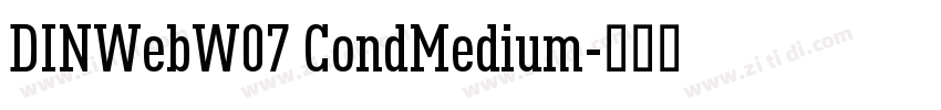 DINWebW07 CondMedium字体转换